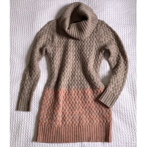 Cable knit sweater dress